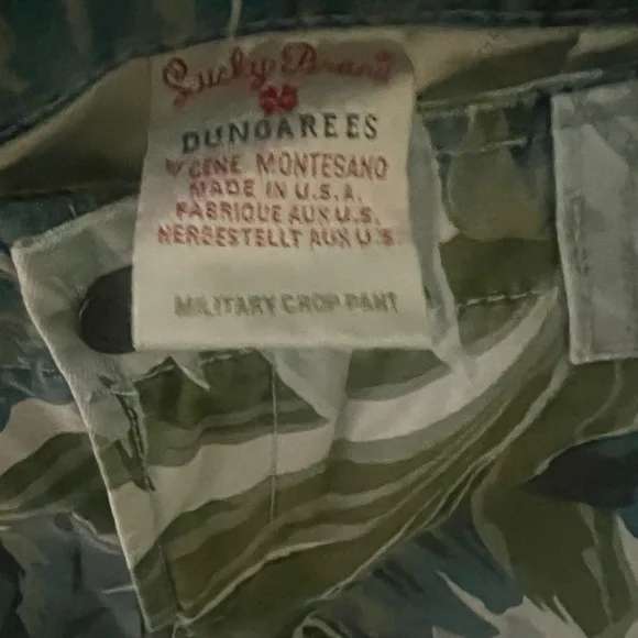 Vintage Women’s Lucky Brand Floral Pants Military Crop, Size 8, 100% Cotton - Picture 3 of 8